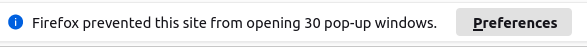 Firefox blocks opening of multiple tabs