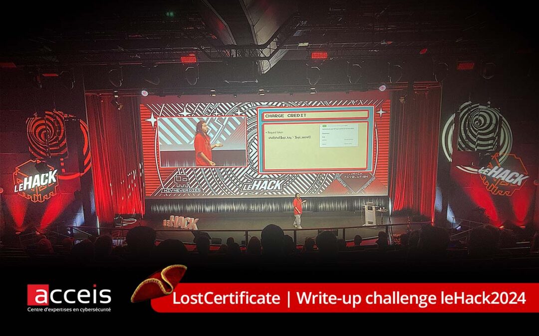 LostCertificate | Writeup challenge leHack2024 (Crypto)